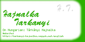 hajnalka tarkanyi business card